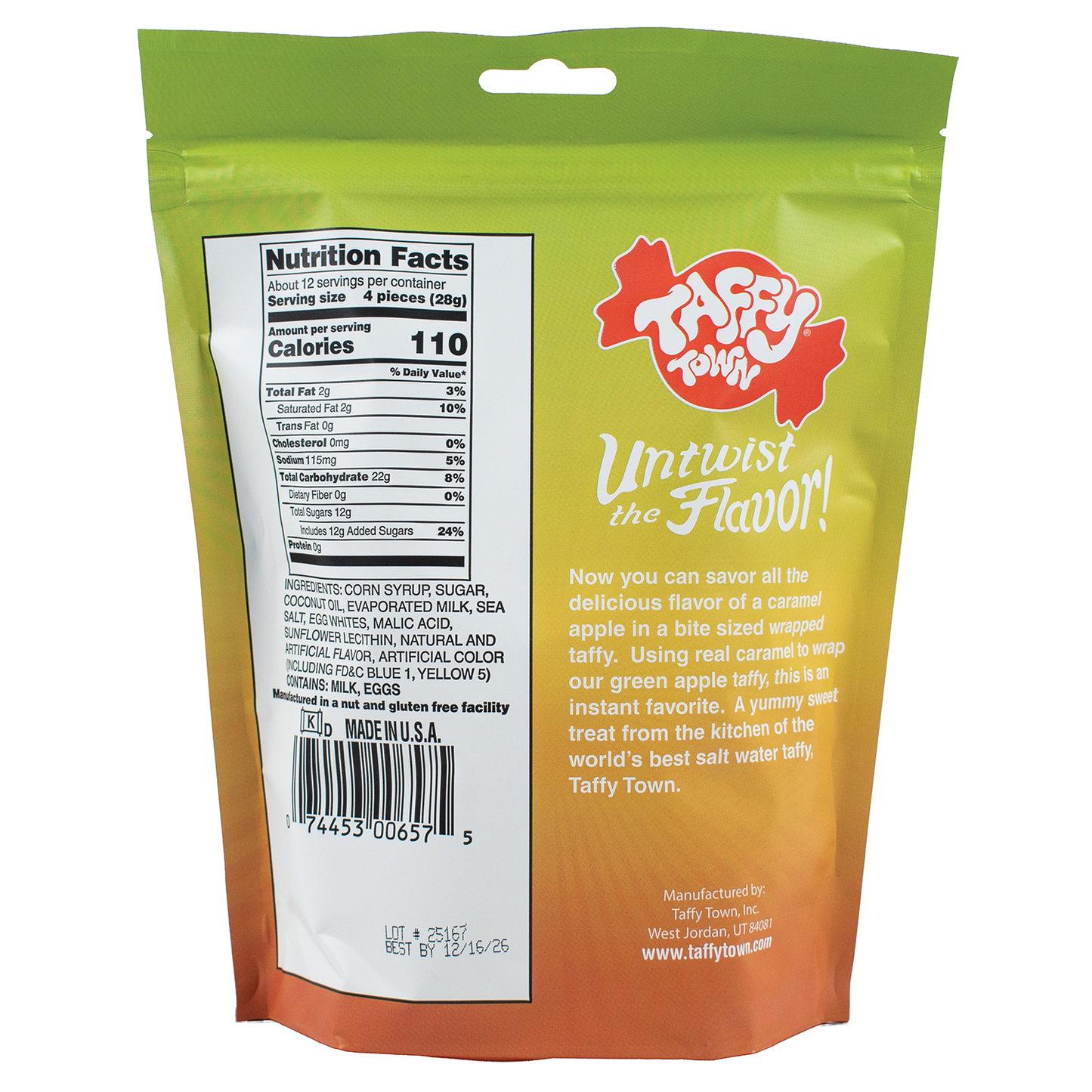 12 oz. Caramel Apple Pouch Bags