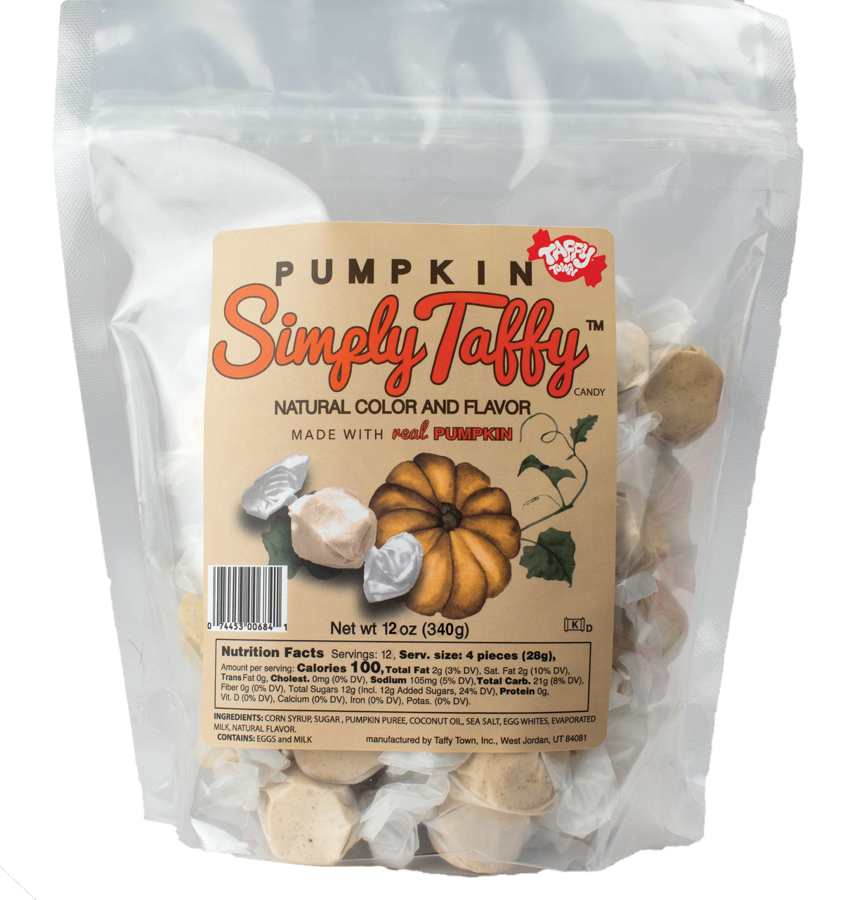 12 oz. Pumpkin Simply Pouch Bags